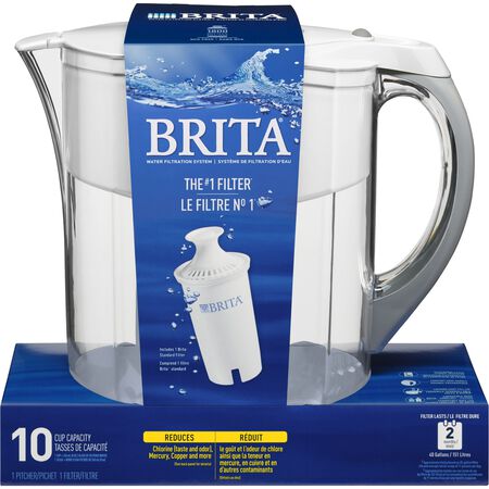Brita Grand 10 White Water Filtration Pitcher