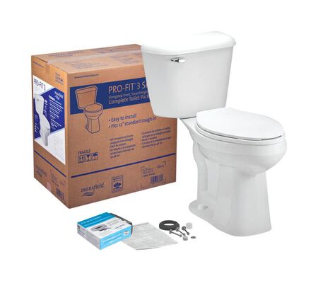 Mansfield Alto Pro-Fit 3 ADA Compliant 1.6 gal White Elongated Complete Toilet