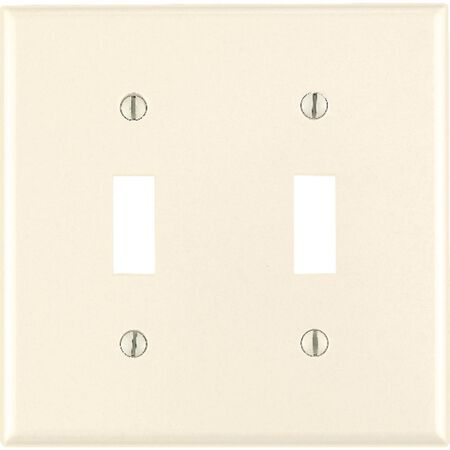 Leviton Almond 2 gang Thermoset Plastic Toggle Wall Plate 1 pk