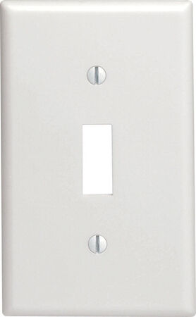 Leviton White 1 gang Nylon Toggle Wall Plate 1 pk
