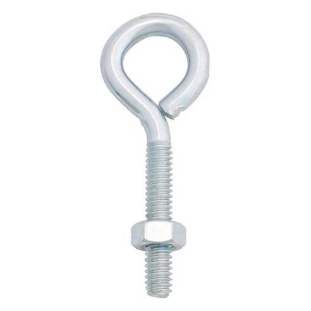 Hampton 1/4 in. X 2-5/8 in. L Zinc-Plated Steel Eyebolt Nut Included