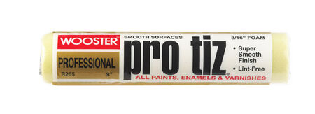 Wooster Pro Tiz Foam Paint Roller Cover 3/16 in. L x 9 in. W