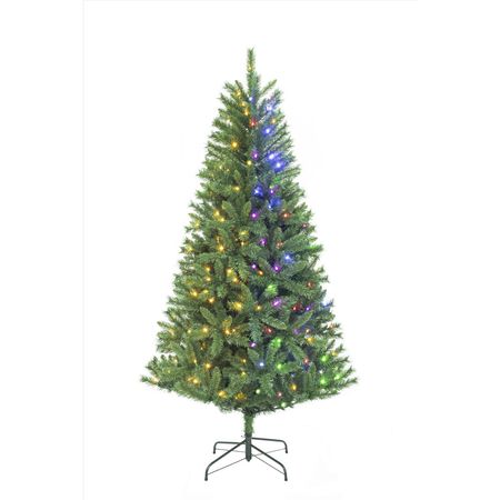 Celebrations 6-1/2 ft. Full LED 200 lights Mixed Pine Color Changing Christmas Tree