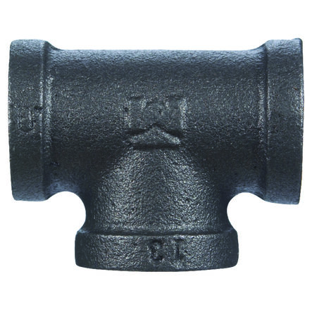 STZ Industries 1/2 in. FIP each X 1/2 in. D FIP 1/2 in. D FIP Black Malleable Iron Tee