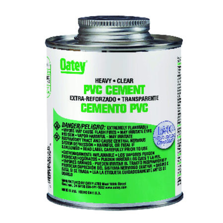Oatey Heavy Duty Clear Cement For PVC 16 oz