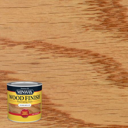 Minwax Wood Finish Semi-Transparent Colonial Maple Oil-Based Penetrating Wood Stain 1/2 pt