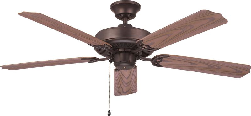 Ellington Ceiling Fan Weathered Oak Blades 52 Aged Bronze
