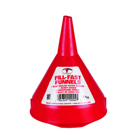 Little Giant Orange 6 in. H Plastic 16 oz Funnel