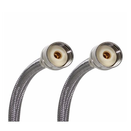 Fluidmaster 3/4 in. Hose X 3/4 in. D Hose 60 in. Stainless Steel Washing Machine Supply Line