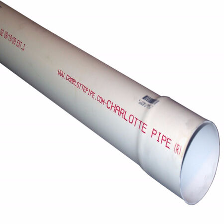 Charlotte Pipe PVC Sewer Main 3 in. D X 10 ft. L Bell 0 psi