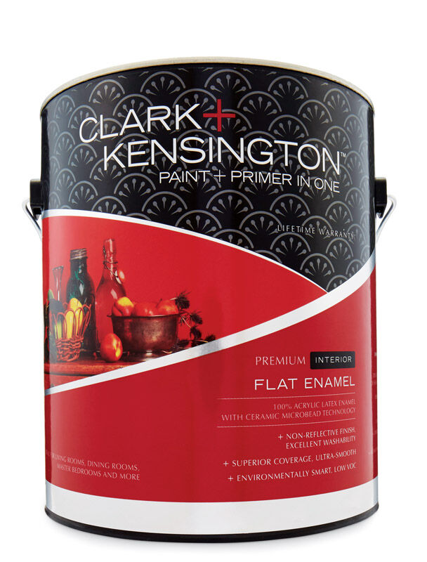 Ace Clark+Kensington Flat Enamel Designer White Acrylic Latex Paint and