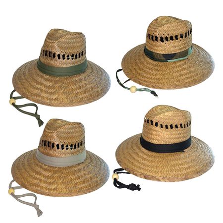 Dorfman Milano Men's Safari Straw Hat, Assorted Colors