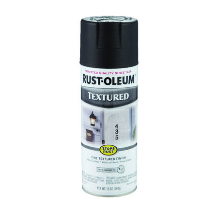 Rust-Oleum Stops Rust Textured Black Spray Paint 12 oz