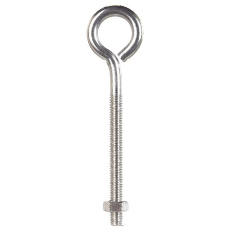Hampton 5/16 in. X 5 in. L Stainless Stainless Steel Eyebolt Nut Included