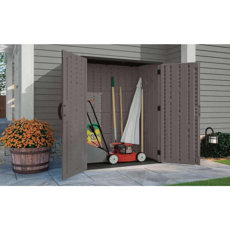 Suncast 6 Ft H X 4 W 2 7 D Gray Resin Storage Shed