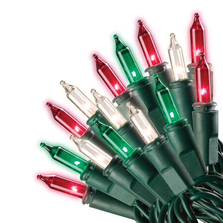 Celebrations Red Incandescent Mini Multicolored 100 ct String Christmas Lights 20 ft.