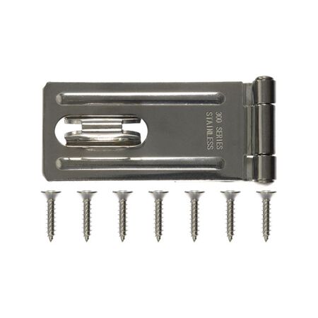 Ace Stainless Steel 3-1/4 in. L Fixed Staple Safety Hasp