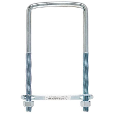 Hampton 3/8 in. X 3 in. W X 6 in. L Coarse Zinc-Plated Steel Square U-Bolt