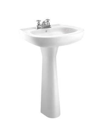 Cato Jazmin Vitreous China Bathroom Sink 18.5 in. W X 15.75 in. D White