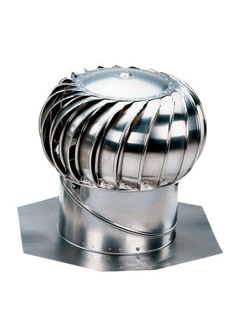 Air Vent Turbine and Base 132 sq. in. 14 in. 3-1/2 - 12/12 Internal Galvanized Steel Mill