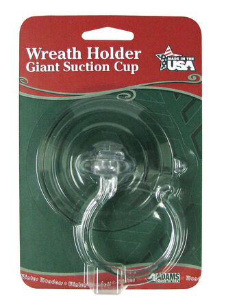 Adams Clear Suction Cup Wreath Hanger 12 in. L