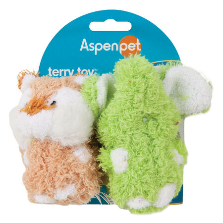 Aspen Pet Multicolored Plush Elephant Squeak Dog Toy Small 1 pk