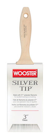 Wooster Silver Tip 3 in. W Flat Polyester Paint Brush