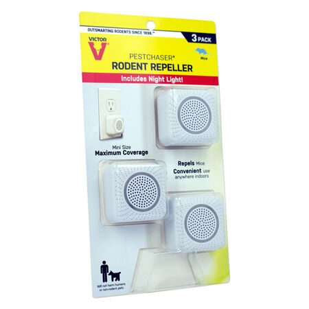 Victor PestChaser Plug-In Electronic Pest Repeller For Rodents 3 pk