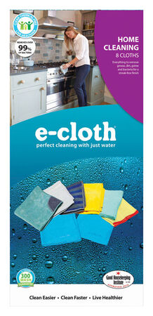 E-Cloth Home Cleaning Polyester/Polyamide Cleaning Cloth 8 pk