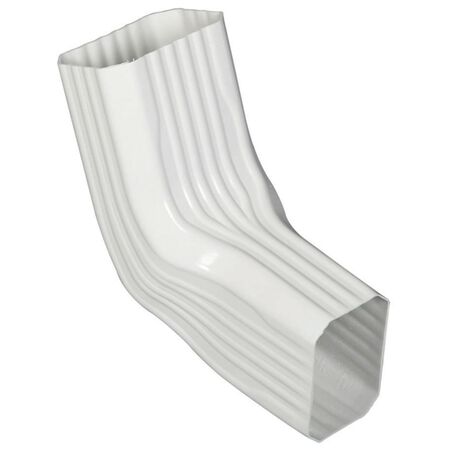 Amerimax 9.25 in. H X 3.25 in. W X 8 in. L White Vinyl A to B Gutter Elbow