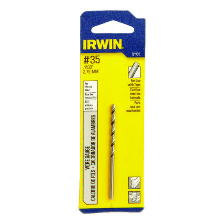 Irwin #35 X 2-5/8 in. L High Speed Steel Wire Gauge Bit 1 pc