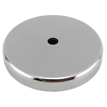 Magnet Source .375 in. L X 2.61 in. W Silver Round Base Magnet 65 lb. pull 1 pc