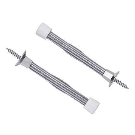 Ace 3 in. W Metal Chrome Yellow Spring Door Stop Mounts to door and wall 0 in.