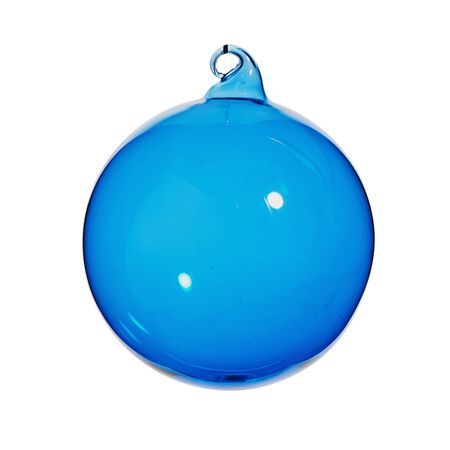 Raz Imports 4 in. Blue Sheer Blown Glass Ball Ornament