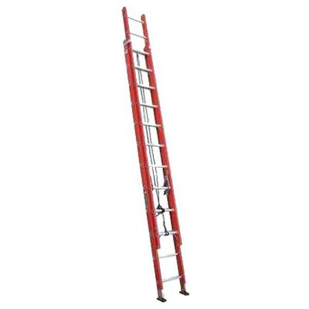 24 ft Louisville FE3224 Fiberglass Extension Ladder, Type IA, 300 lb Load Capacity
