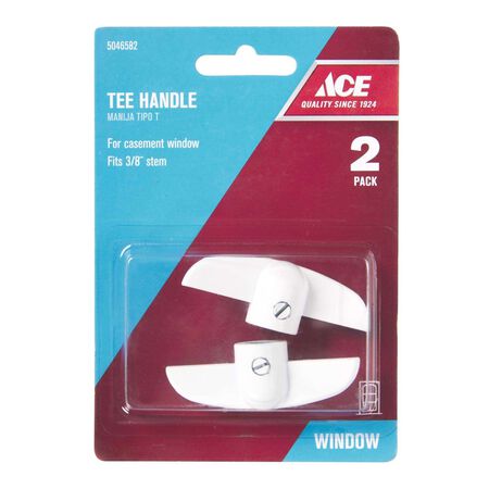 Ace White Zinc Single-Arm Casement Tee-Handle For Universal