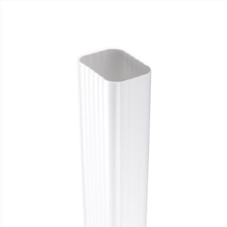 Amerimax 2 in. H X 3 in. W X 10 ft. L White Vinyl Rectangular Downspout