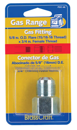 BrassCraft 3/4 in. Female Thread X 5/8 in. D Flare Steel Gas Fitting