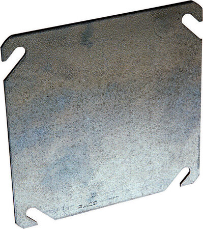Raco Square Steel 2 gang Box Cover