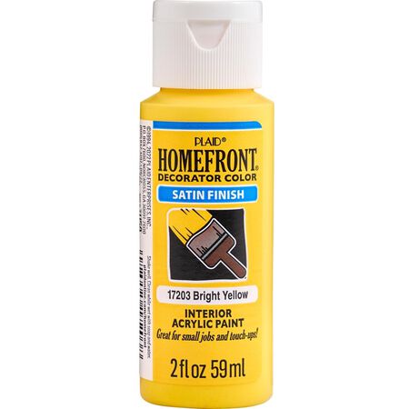 Homefront Satin Bright Yellow Hobby Paint 2 oz