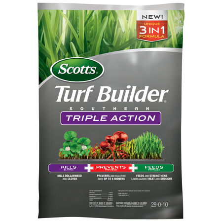 Scotts Turf Builder Southern Triple Action Weed & Feed Lawn Fertilizer For All Grasses 8000 sq ft