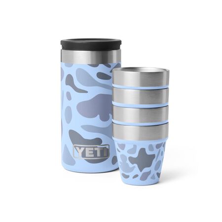 YETI 1.7 oz. Blue Camo Stainless Steel Packable Shot Glass Set