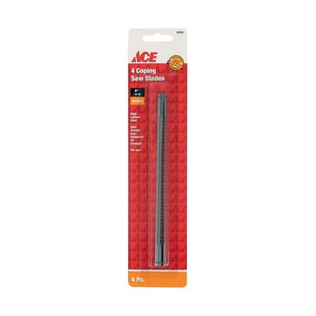 Ace 6-1/2 in. Carbon Steel Coping Saw Blade 20 TPI 4 pk