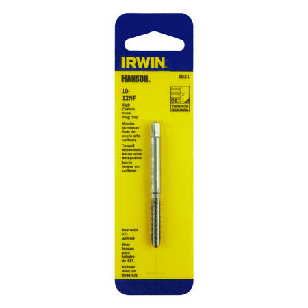 Irwin Hanson High Carbon Steel SAE Plug Tap 10-32NF 1 pc