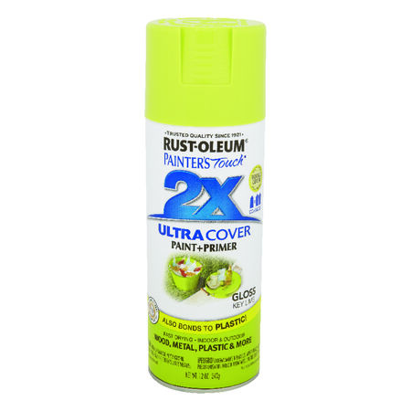 Rust-Oleum Painter's Touch 2X Ultra Cover Gloss Key Lime Paint+Primer Spray Paint 12 oz