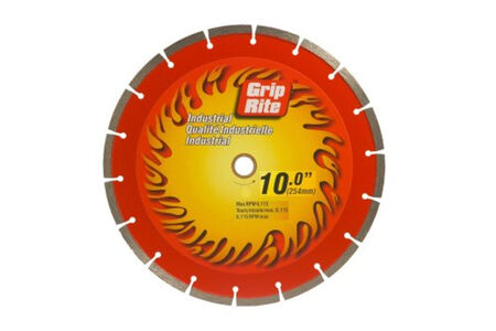 Grip-Rite Industrial Segmented Diamond Saw Blade, 10"