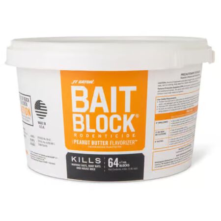 JT Eaton Toxic Peanut Butter-Flavored Rodenticide Bait Blocks For Mice and Rats 4 lb. 64 Pack