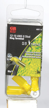 Gardner Bender Xtreme 12-10 Ga. Insulated Wire Ring Terminal Yellow 3 pk