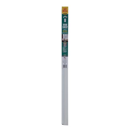M-D Cinch White Aluminum/Vinyl Weatherstrip For Doors 36 in. L X 1/4 in.