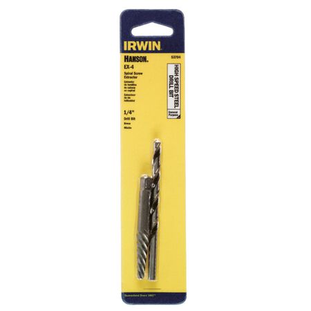 Irwin Hanson 1/4 in. X 1/4 in. D High Speed Steel Drill Bit Extractor Set 6 in. 1 pc